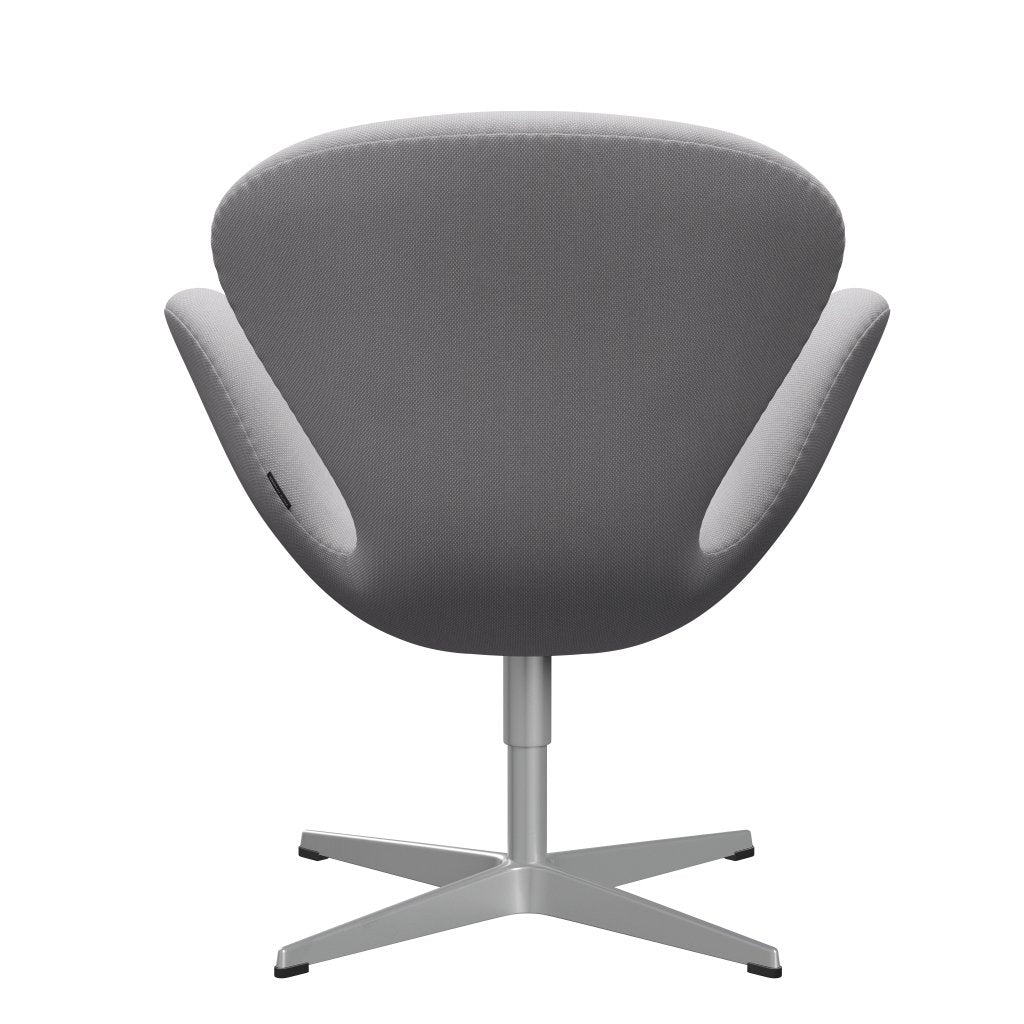 Sedia da salone Fritz Hansen Swan, trio grigio/taglio in acciaio bianco e grigio chiaro