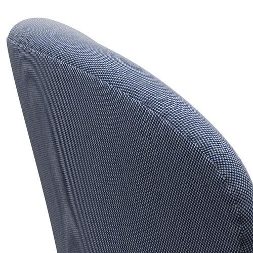 Fritz Hansen Swan Lounge Sillón, gris plateado/trío de escamas de acero blanco/azul