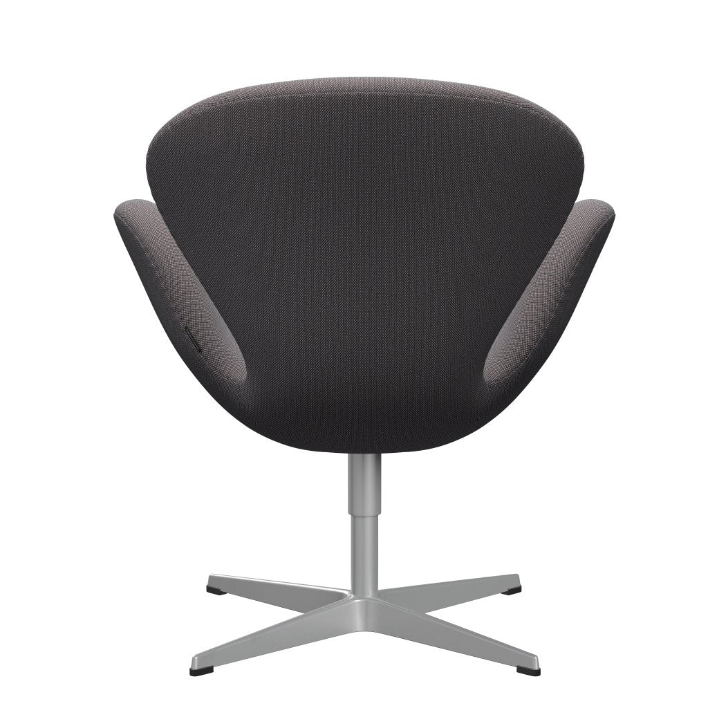 Sedia fritz Hansen Swan Lounge, grigio argento/taglio in acciaio morbido blu/marrone/nero