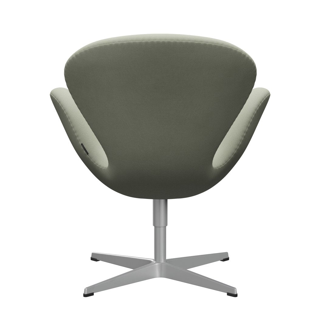 Sedia da salotto Fritz Hansen Swan, luce turchese grigio/taglio in acciaio