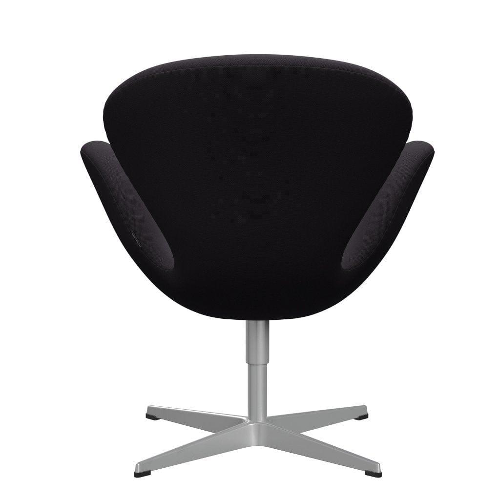 Fritz Hansen Swan Lounge Stuhl, Silbergrau/Stahlkut Violett dunkel