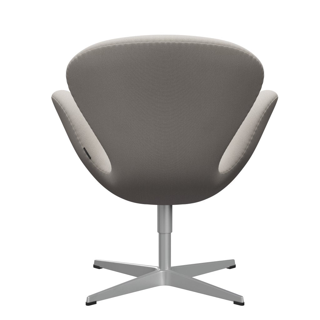 Fritz Hansen Swan Lounge Silla, gris plateado/lana de escamas de acero blanco