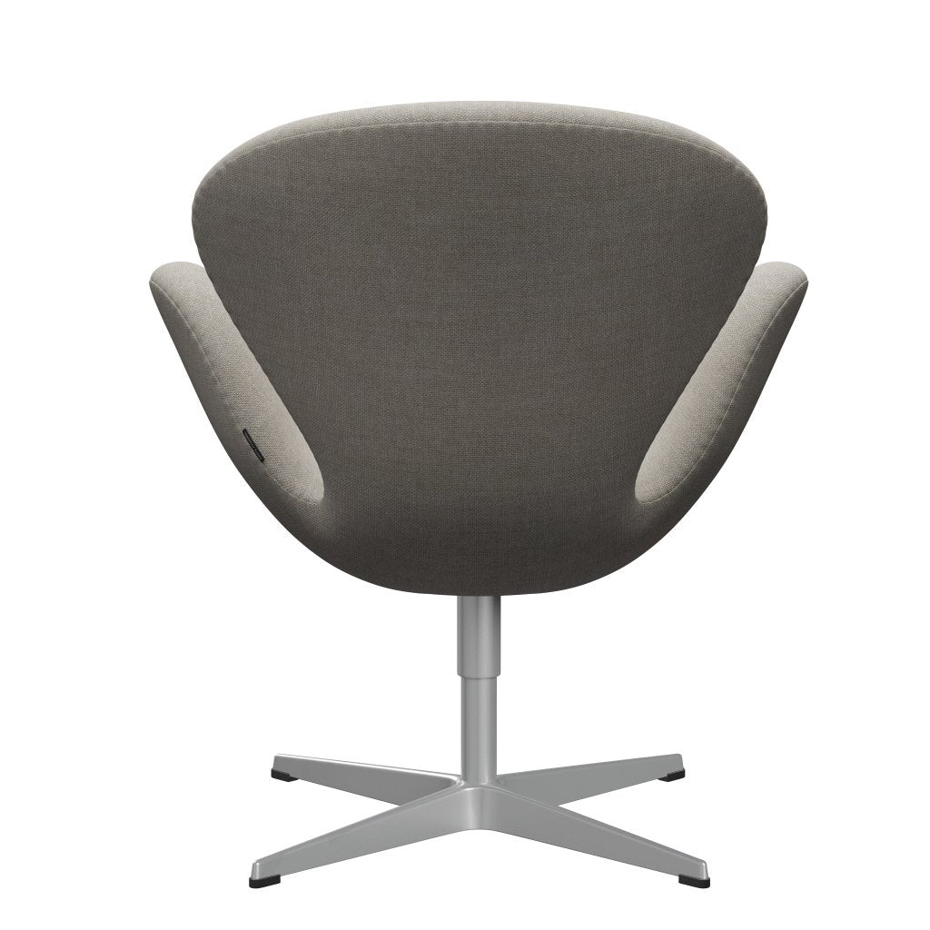 Fritz Hansen Chaise salon de cygne, gris argenté / sunniva beige