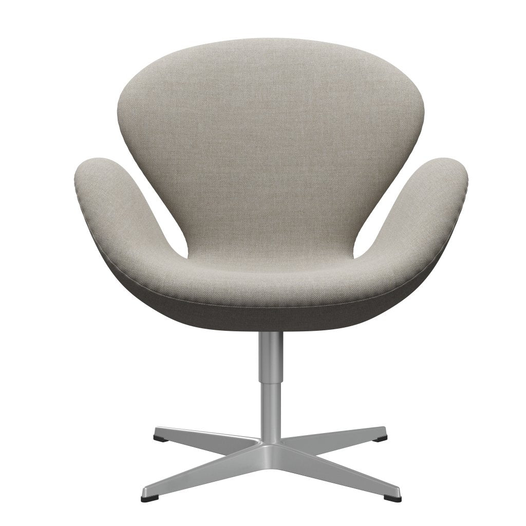 Fritz Hansen Swan Lounge Chair, Silbergrau/Sunniva Beige