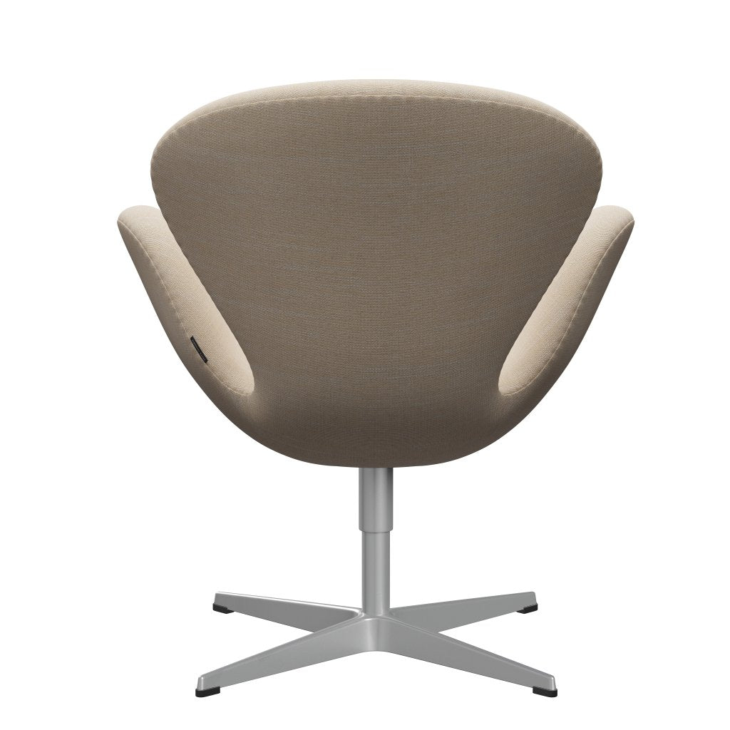 Fritz Hansen Swan Lounge Chair, gris plateado/crema/arena sunniva