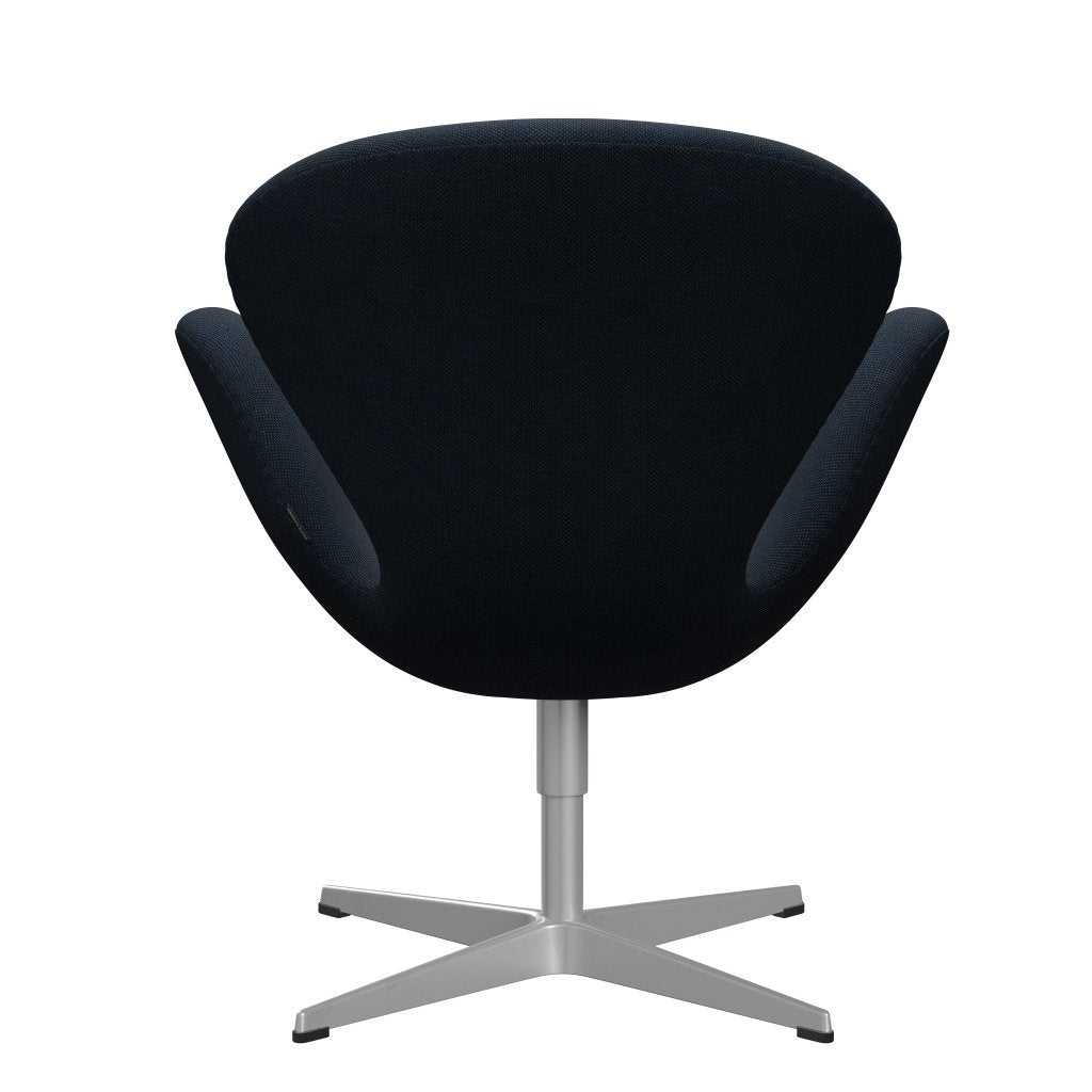 Fritz Hansen Swan Lounge Stuhl, Silbergrau/Sunniva dunkelblau