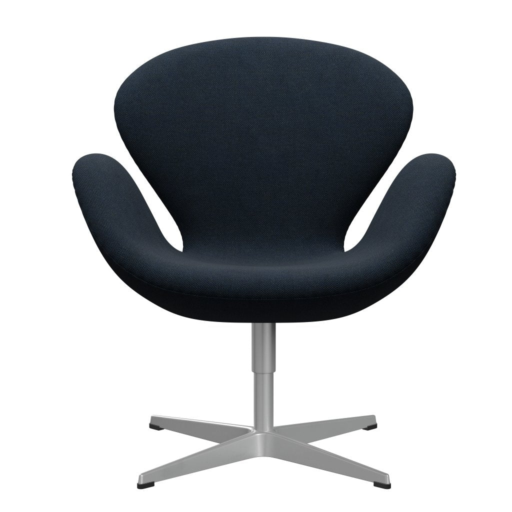 Fritz Hansen Swan Lounge stoel, zilvergrijs/sunniva donkerblauw