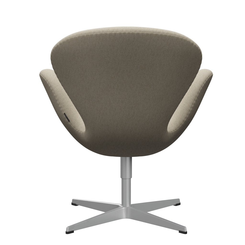 Fritz Hansen Swan Lounge Stuhl, Silbergrau/Sunniva Light Beige