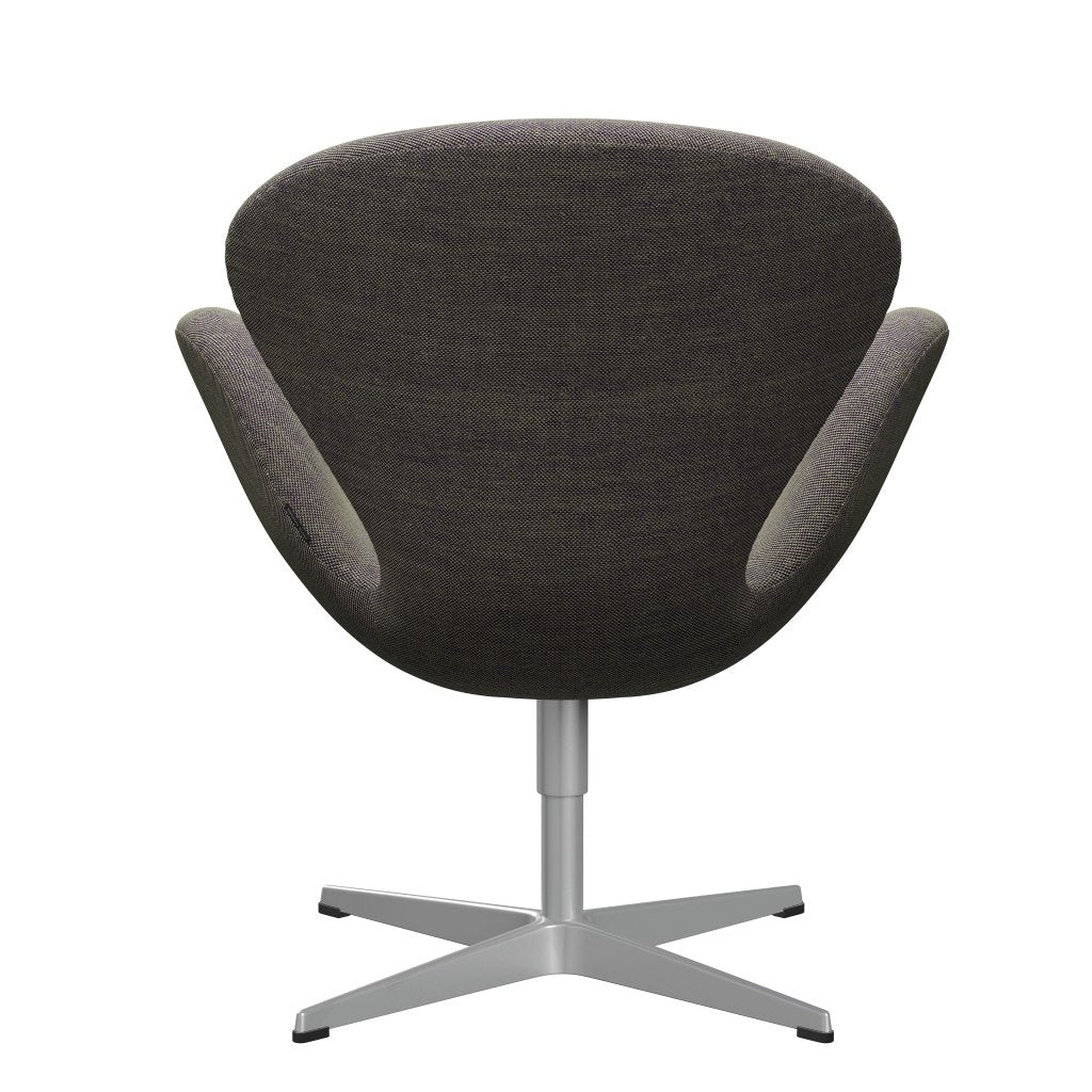 Sedia da salone Fritz Hansen Swan, grigio argento/verde leggero/viola