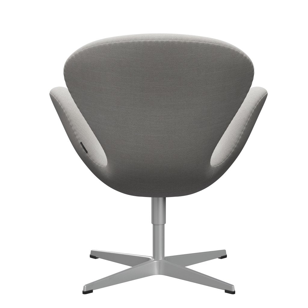 Fritz Hansen Swan Lounge Stuhl, Silbergrau/Sunniva Canvas Natural