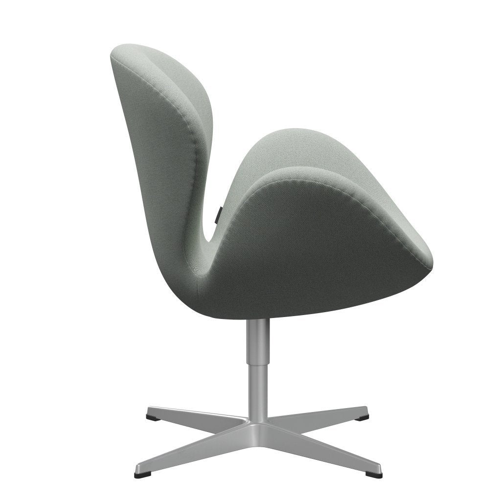 Fritz Hansen Swan Lounge Chair, Silver Gray/Sunniva Mint Green