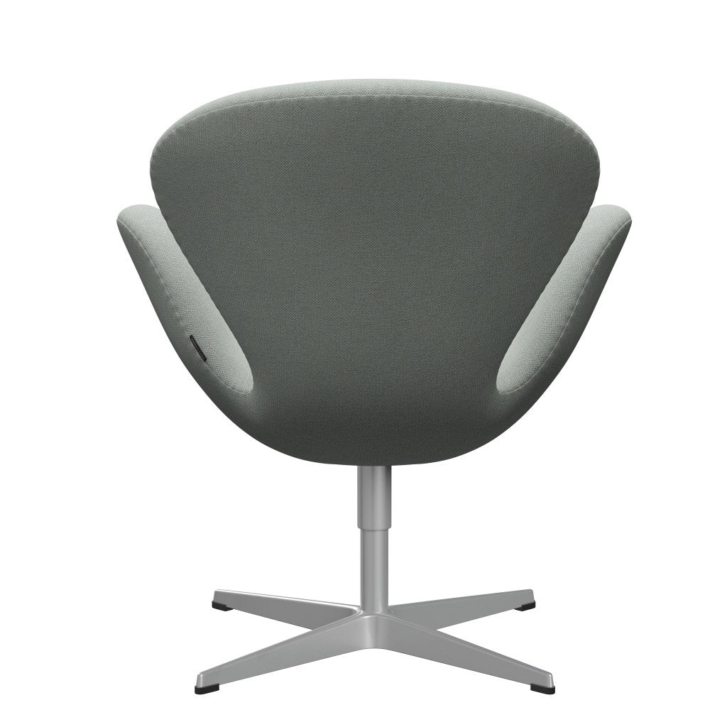 Fritz Hansen Chaise salon de cygne, gris argenté / sunniva vert mint