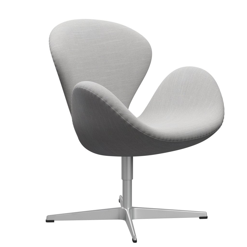 Sedia fritz Hansen Swan Lounge, grigio argento/Sunniva naturale/grigio chiaro