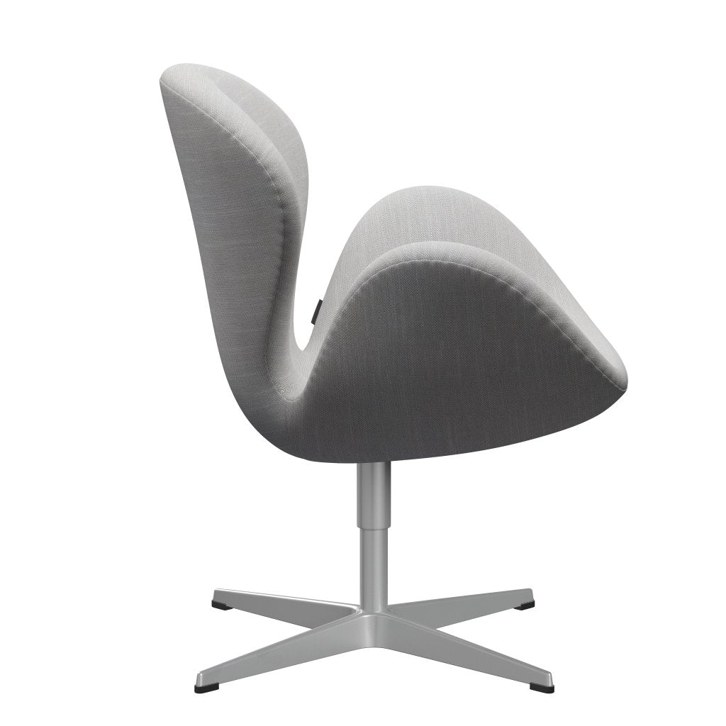 Sedia fritz Hansen Swan Lounge, grigio argento/Sunniva naturale/grigio chiaro