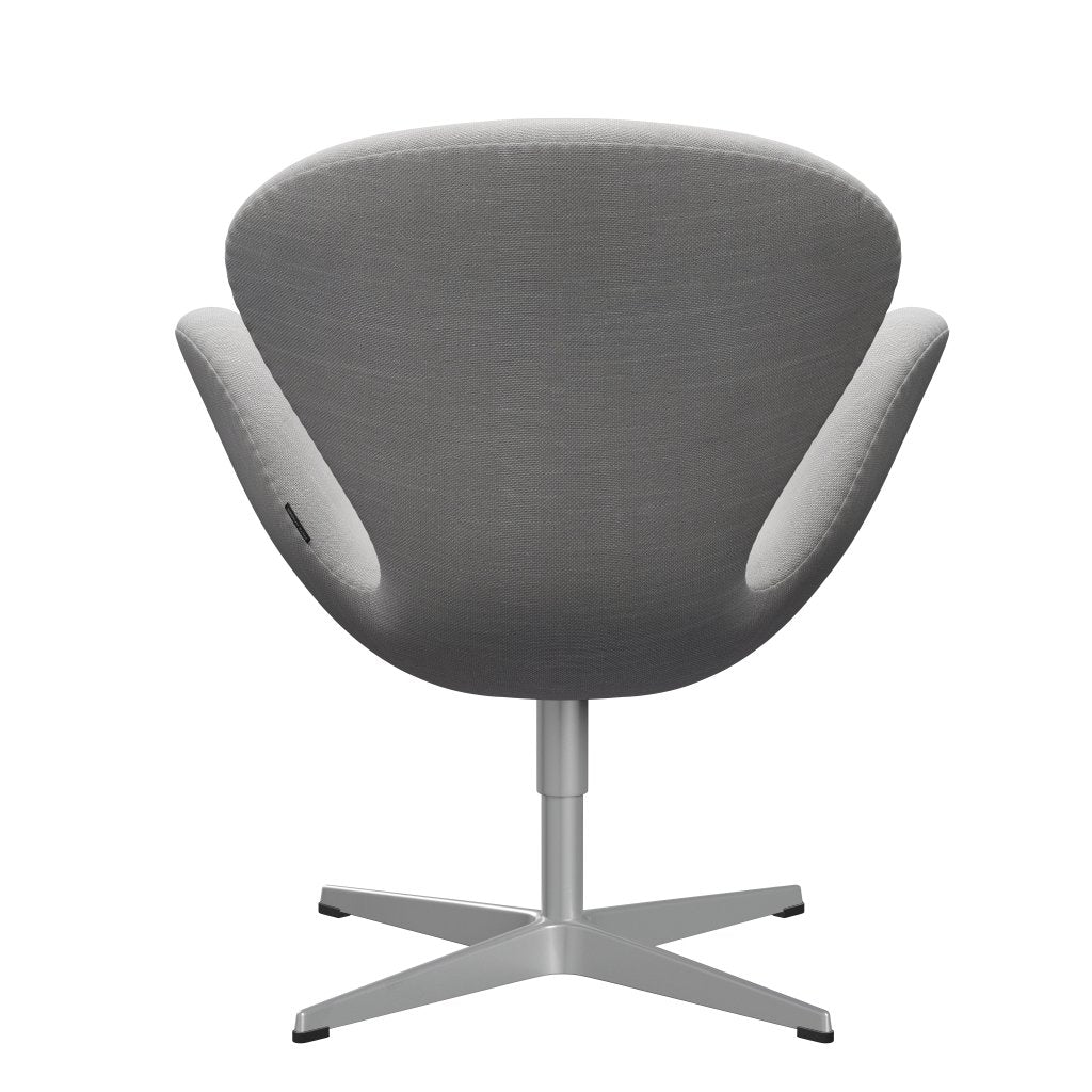 Sedia fritz Hansen Swan Lounge, grigio argento/Sunniva naturale/grigio chiaro