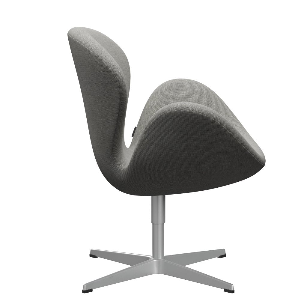 Sedia fritz Hansen Swan Lounge, grigio argento/sabbia solare/grigio chiaro