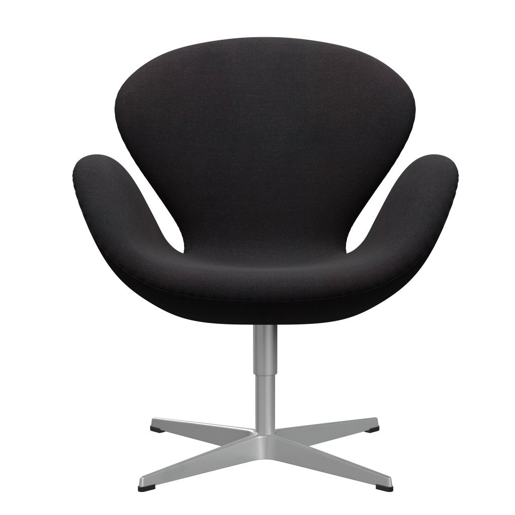 Fritz Hansen Swan Lounge Stuhl, Silbergrau/Sunniva Black (683)