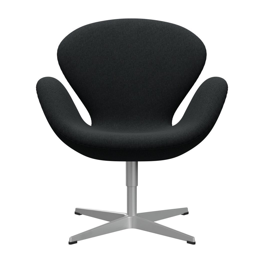 Sedia fritz Hansen Swan Lounge, grigio argento/Sunniva nero/grigio scuro