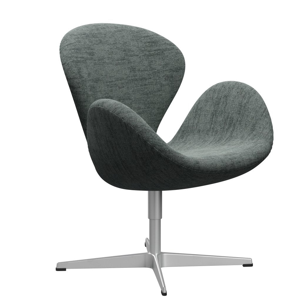 Fritz Hansen Swan Lounge Stuhl, silbergrau/sunniva schwarz/weiß