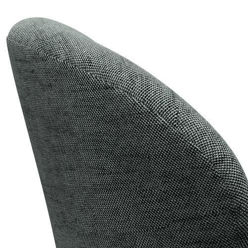 Fritz Hansen Chaise salon de cygne, gris argenté / sunniva noir / blanc