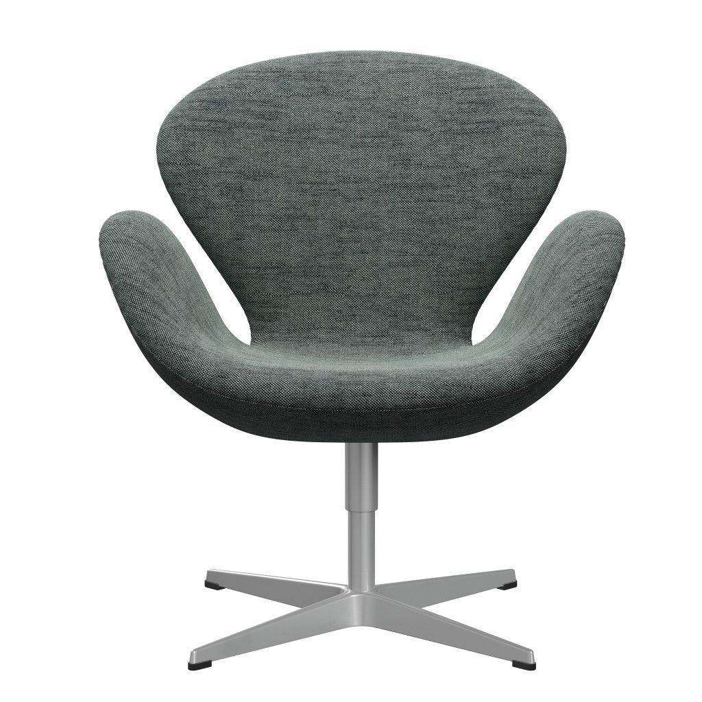 Fritz Hansen Swan Lounge Stuhl, silbergrau/sunniva schwarz/weiß