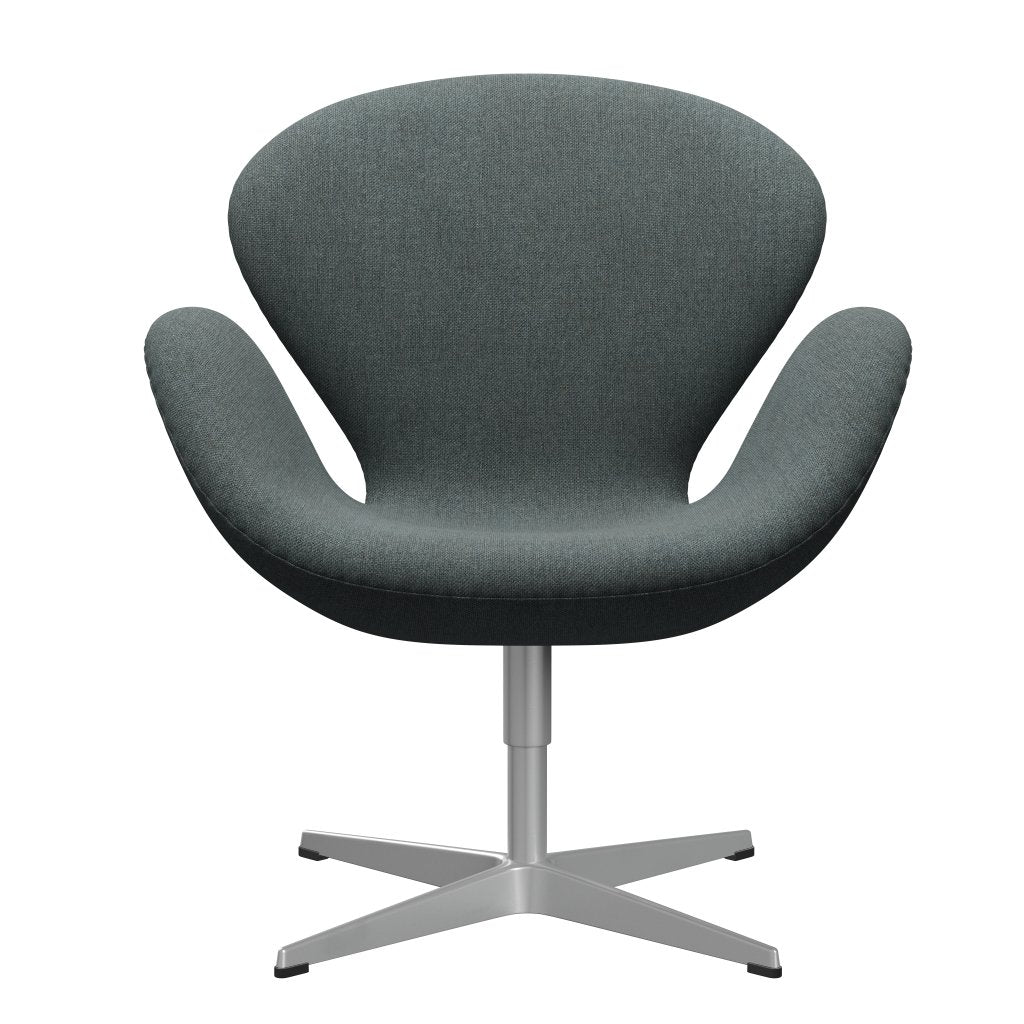 Fritz Hansen Chaise salon de cygne, gris en argent / sunniva en acier gris