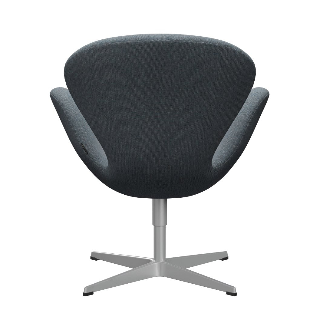 Fritz Hansen Swan Lounge Stuhl, Silbergrau/Sunniva Weichblau