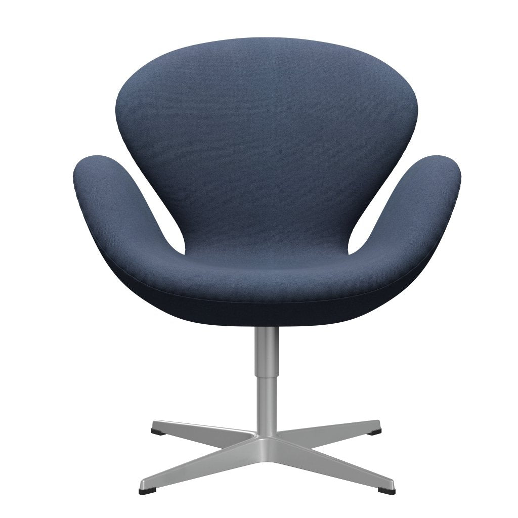 Sedia fritz Hansen Swan Lounge, blu grigio grigio/tonus argento