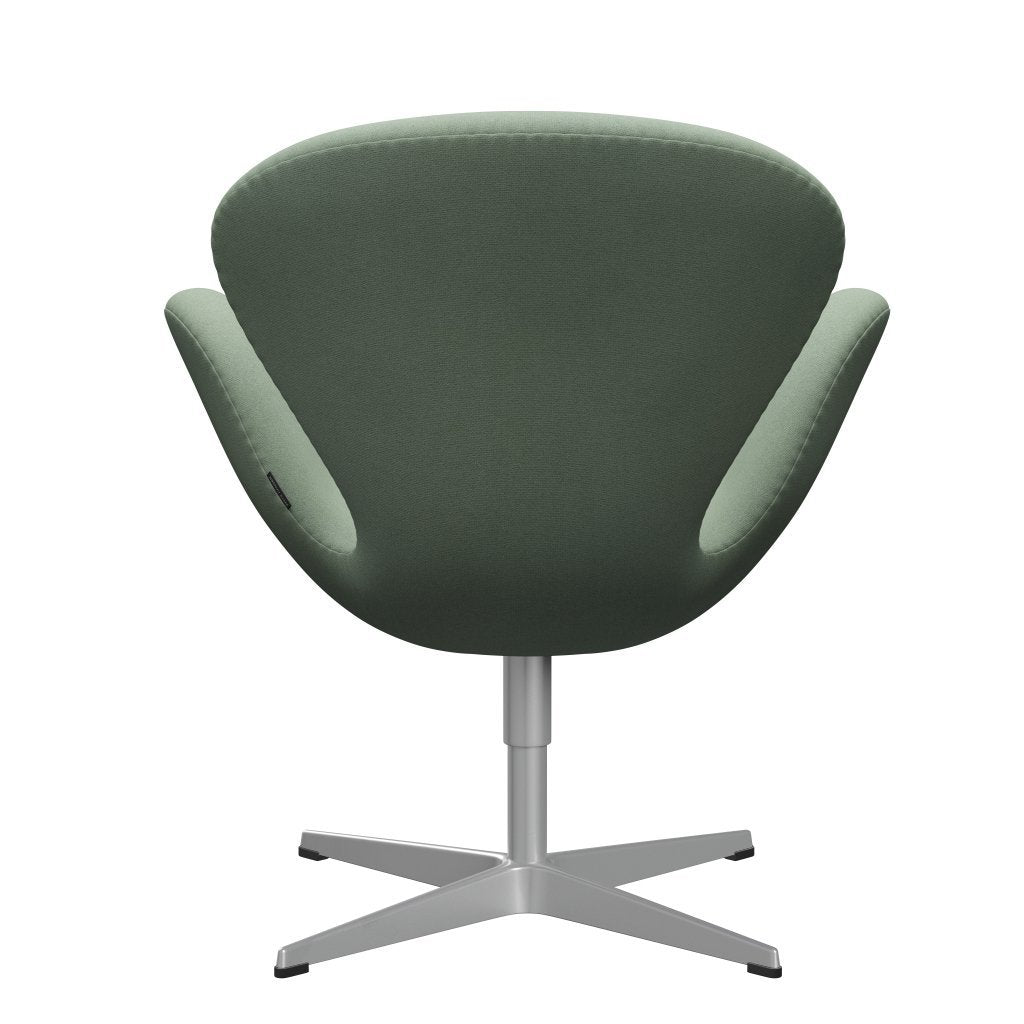 Silla de salón Fritz Hansen Swan, plateado gris/tono menta verde