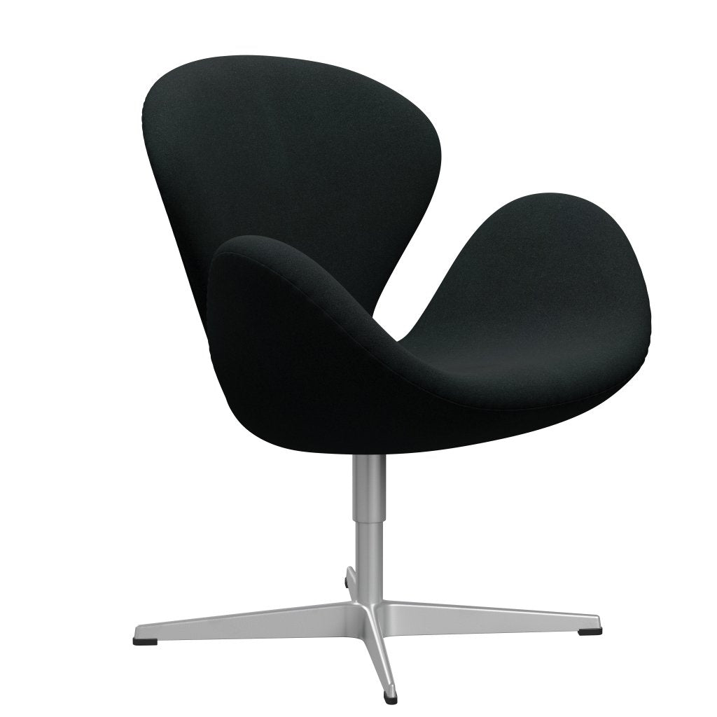 Sedia fritz Hansen Swan Lounge, grigio argento/tonus nero