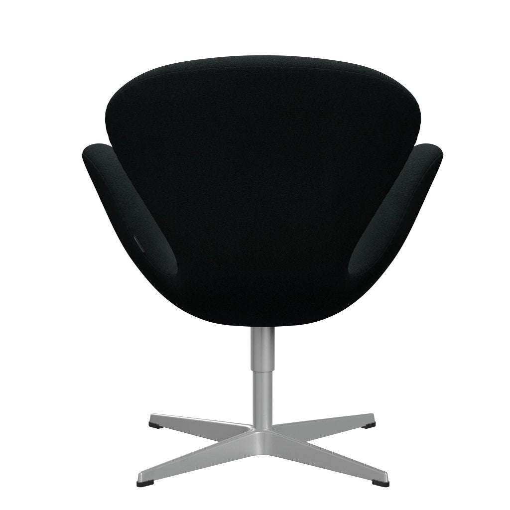 Sedia fritz Hansen Swan Lounge, grigio argento/tonus nero