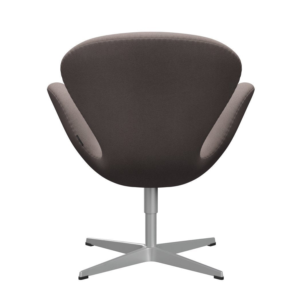 Fritz Hansen Chaise salon de cygne, sable poussiéreux gris / tonus argenté