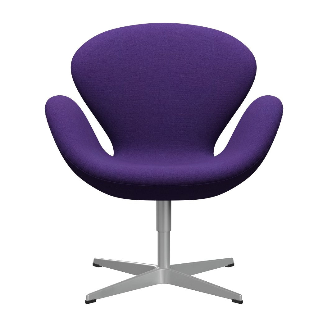 Fritz Hansen Swan Lounge Chair, Silver Gray/Tonus Violet