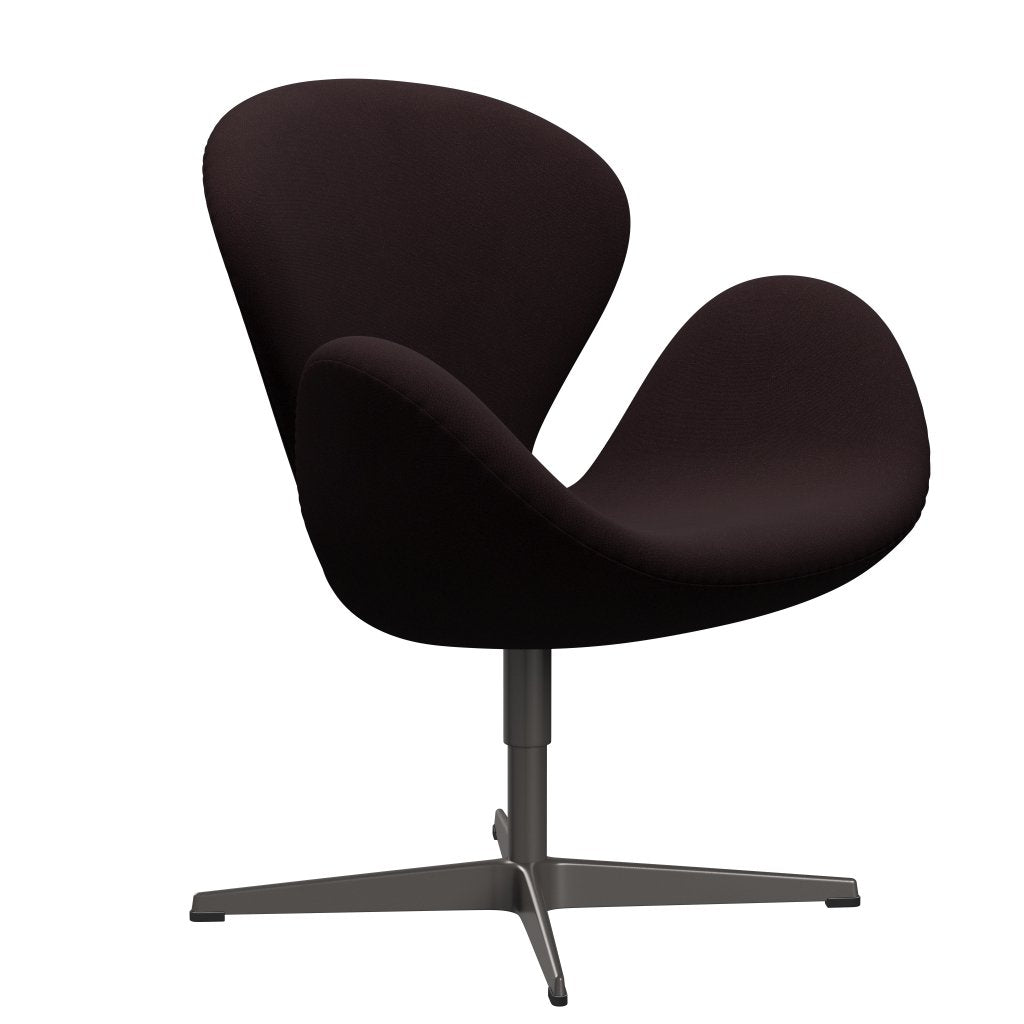 Fritz Hansen Swan Lounge Chair, Warm Graphite/ChristianShavn Dark Red Uni