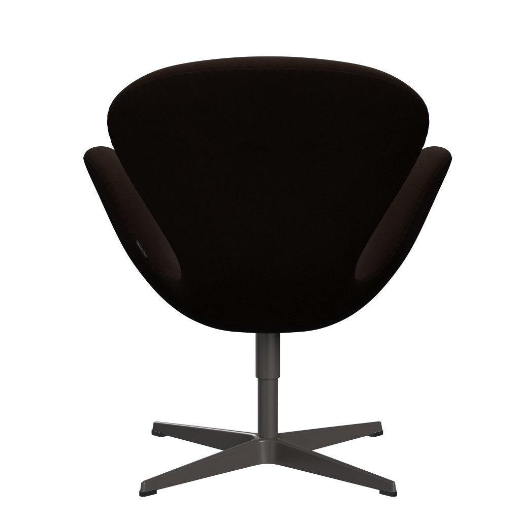 Fritz Hansen Swan Lounge Stuhl, warmer Graphit/Komfort braun (01566)