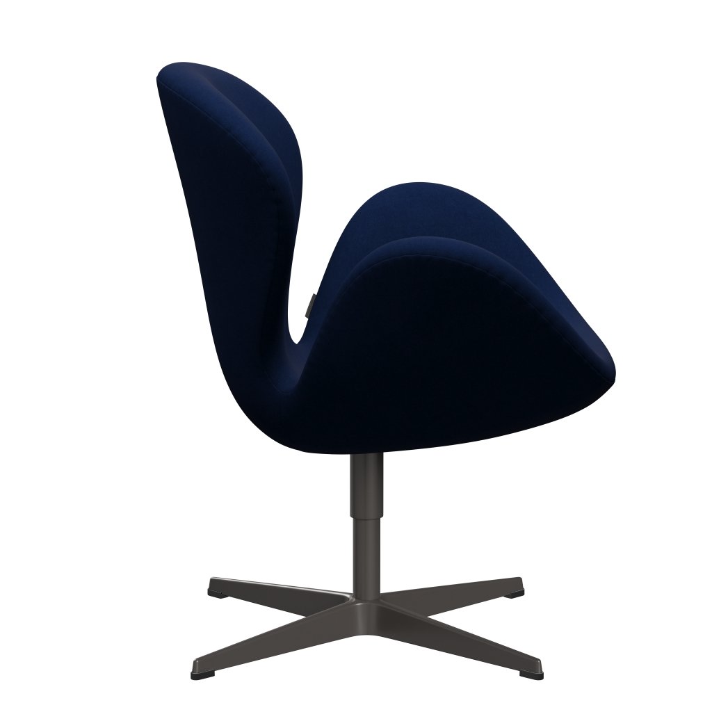 Fritz Hansen Swan Lounge stoel, warm grafiet/comfort donkerblauw/grijs