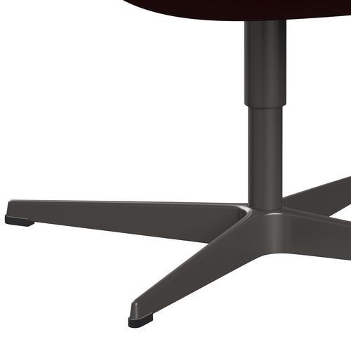 Fritz Hansen Swan Lounge Chigh, Graphite / confort Rouge foncé (01153)