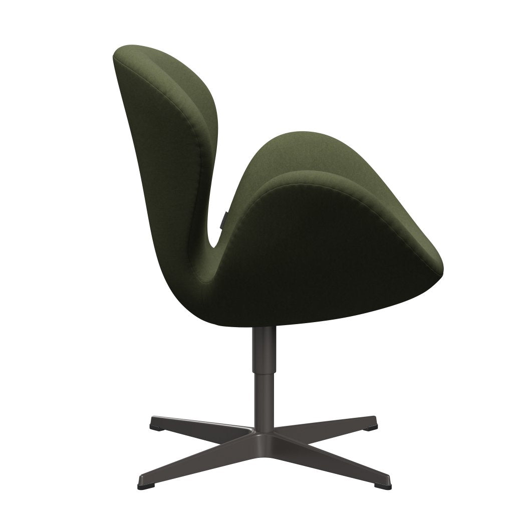 Fritz Hansen Swan Lounge Stuhl, warmer Graphit/Komfort Grün/Grau