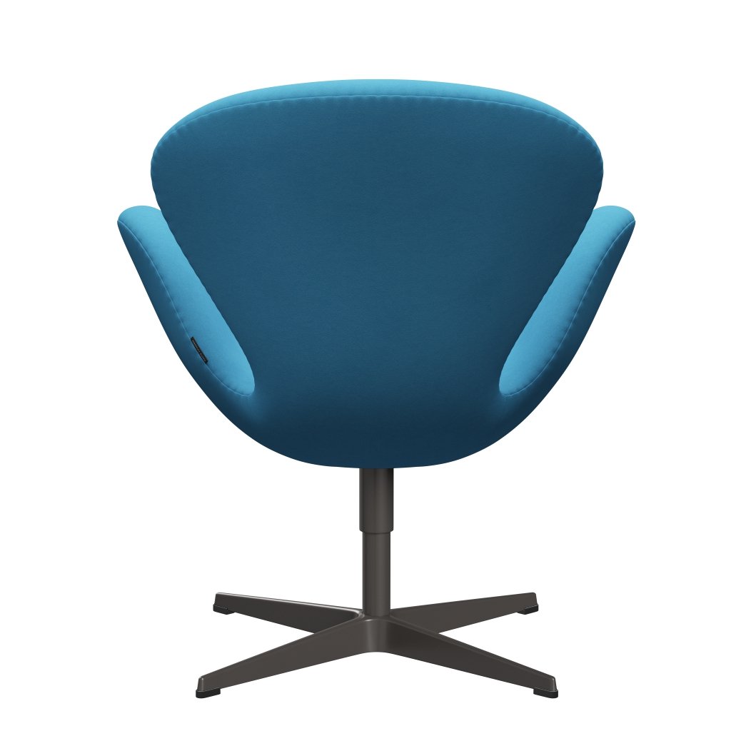 Fritz Hansen Swan Lounge Fix, graphite chaud / confort bleu clair (66010)