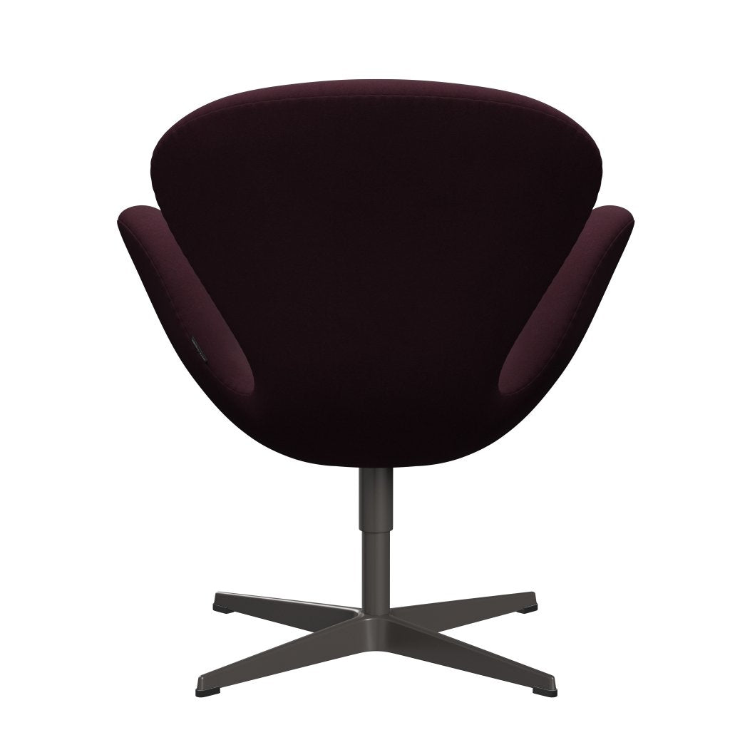 Fritz Hansen Swan Lounge stol, varm grafit/komfortlys Bordeaux