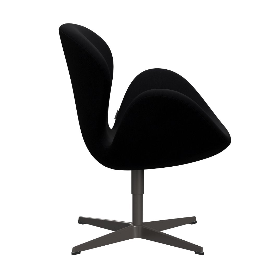 Fritz Hansen Chaise salon de cygne, graphite chaud / confort noir (00050)