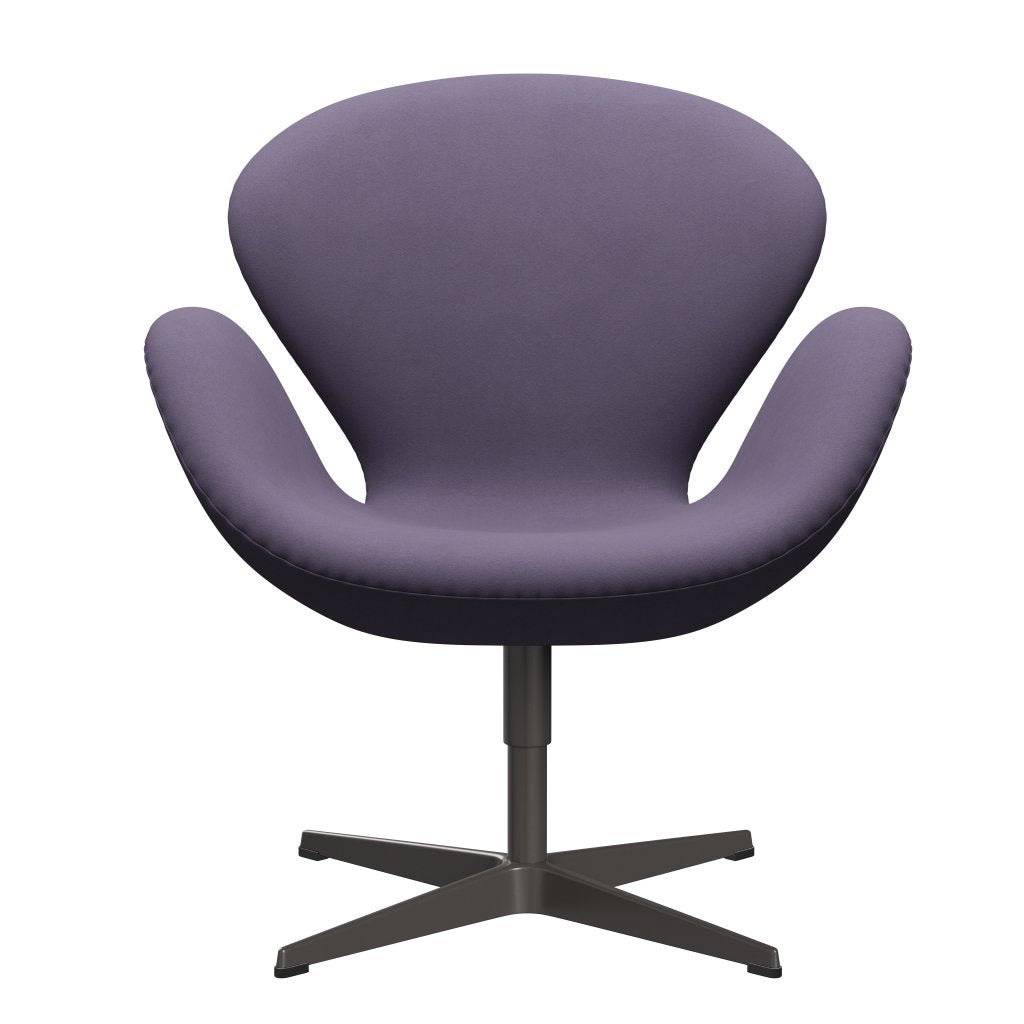 Sedia da salone Fritz Hansen Swan, Viola di grafite/comfort calda