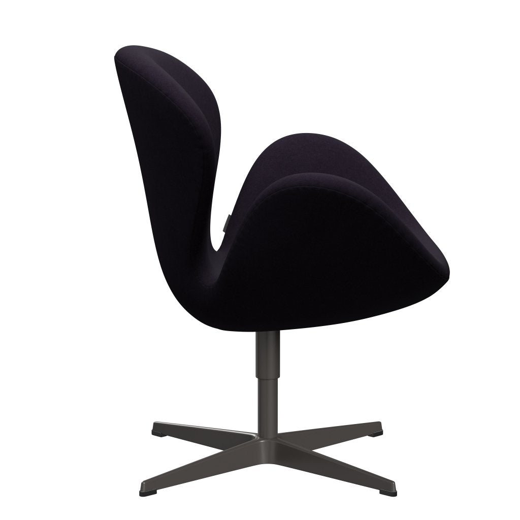 Fritz Hansen Swan Lounge Stuhl, warmer Graphit/Komfort Violett Rot