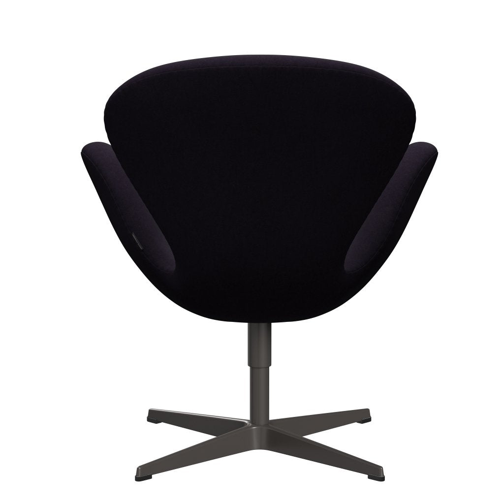 Fritz Hansen Chaise longue du cygne, graphite chaud / confort violet rouge