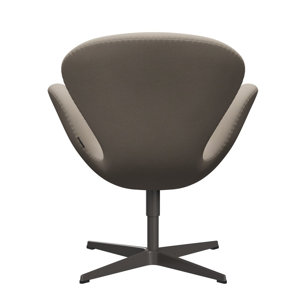 Fritz Hansen Swan Lounge Stuhl, warmer Graphit/Komfort weiß grau