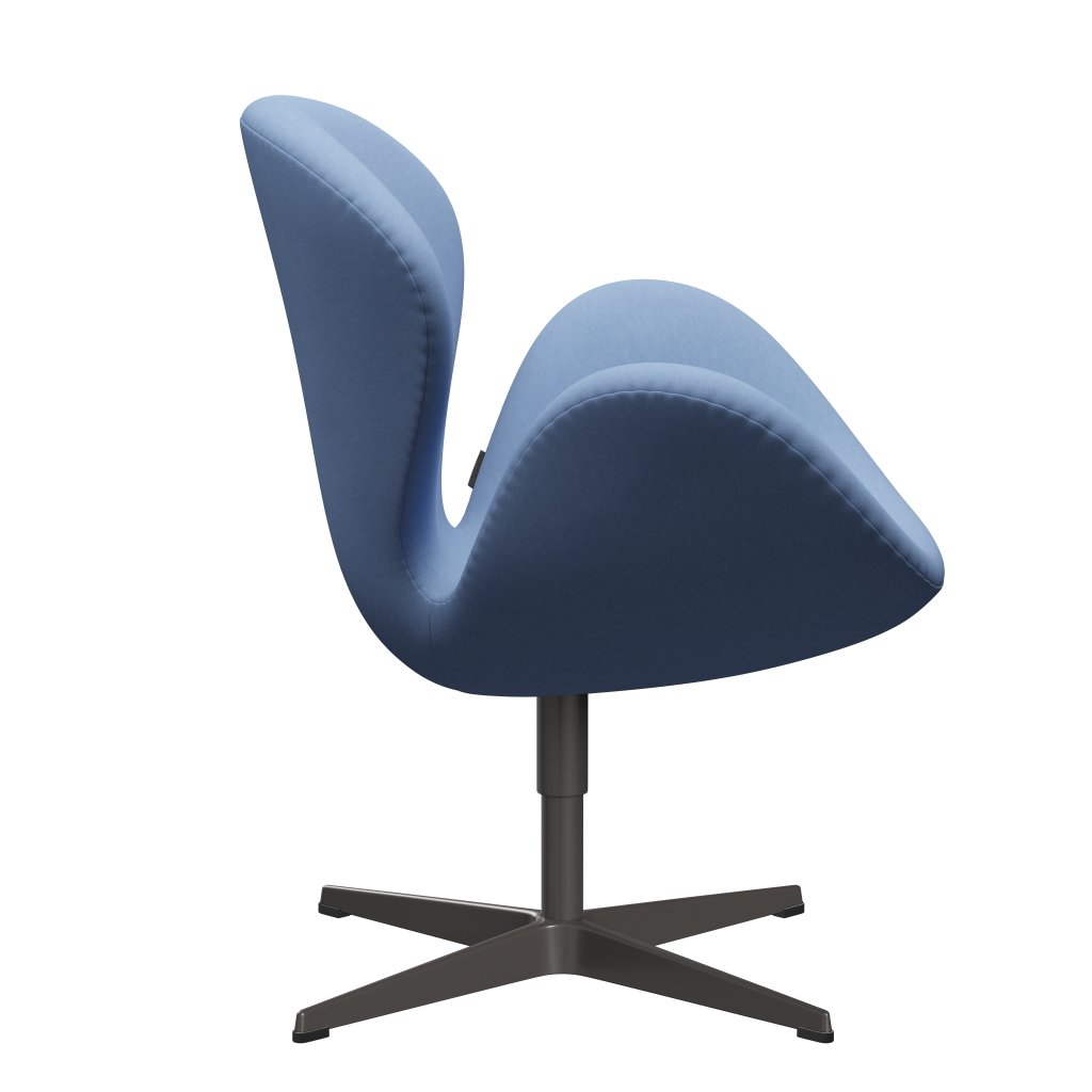 Fritz Hansen Swan Lounge Silla, Grafito cálido/comodidad Blanco/Azul