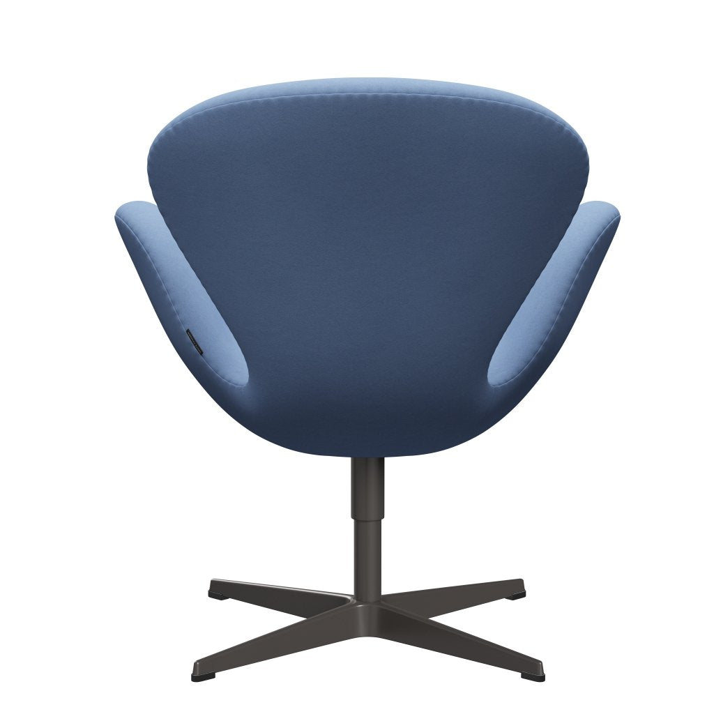 Fritz Hansen Chaise salon de cygne, graphite chaud / confort blanc / bleu