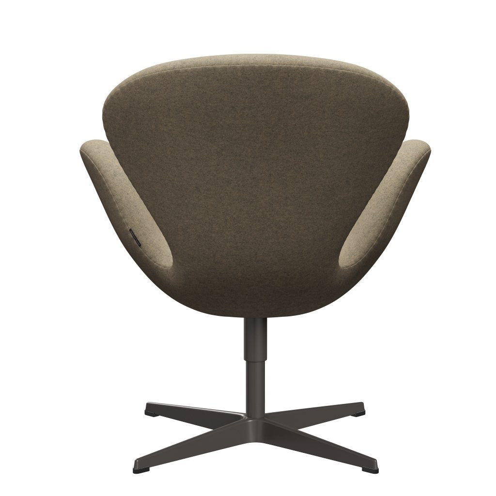 Fritz Hansen Swan Lounge Chair, Warm Graphite/Divina Melange Gray Sand