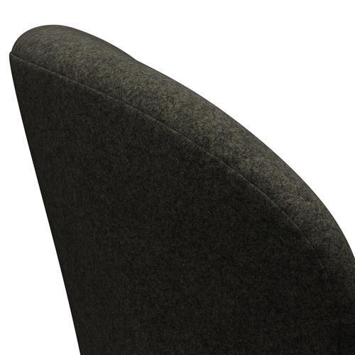 Fritz Hansen Swan Lounge Silla, Grafito cálido/Divina Melange Grey Brown