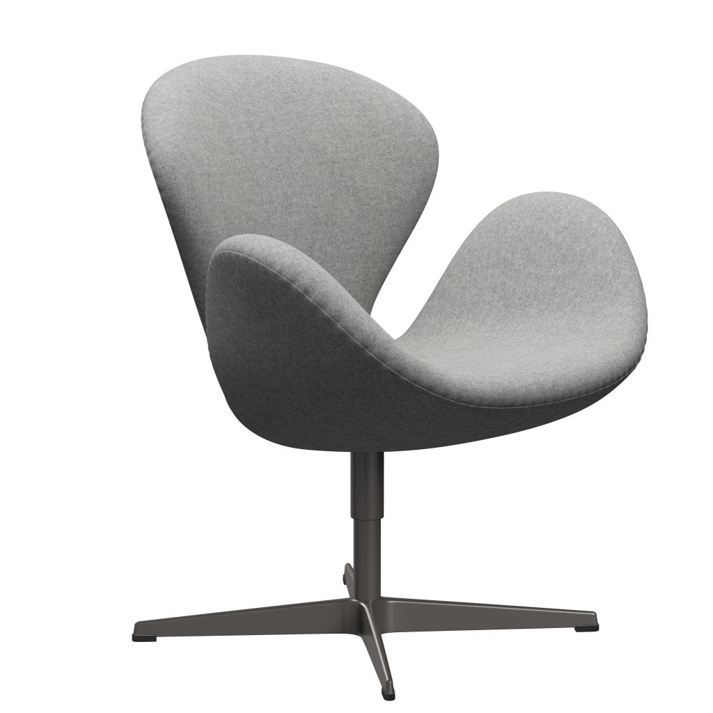 Fritz Hansen Chaise salon de cygne, graphite chaud / divina melange gris clair